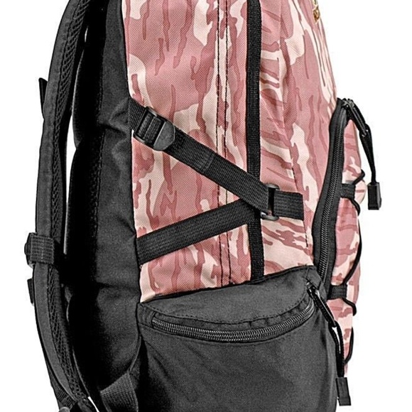 Mossy Oak Pink Camo Bottomland Backpack Travel Bag - Picture 2 of 3